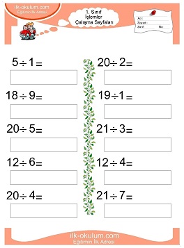 Çocuklar İçin toplam işlemi yaprak testleri 